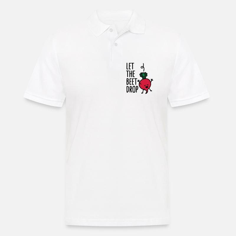 Let the beet drop - Männer Poloshirt - Weiß