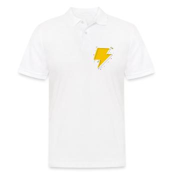Dynamic Ray in Gelb und Schwarz - Männer Poloshirt - Weiß - Vorne - Kai (181cm)