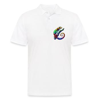Gecko - Männer Poloshirt - Weiß - Vorne - Kai (181cm)