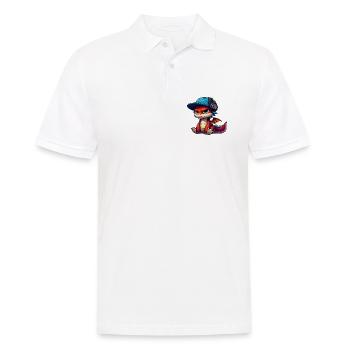 HipHop-Drache - Männer Poloshirt - Weiß - Vorne - Kai (181cm)