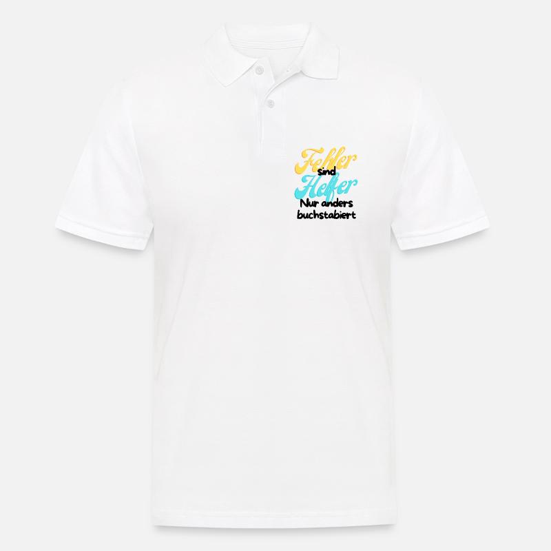 Error Helper Gradient Script - Men's Polo Shirt - white