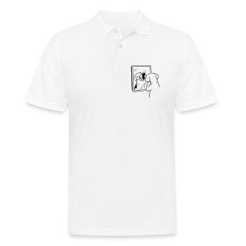 selfie dog hund - Männer Poloshirt - Weiß - Vorne - Kai (181cm)