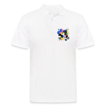Pop Art de l’explosion géométrique des couleurs - Polo Homme - blanc - Devant - Kai (181cm)