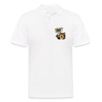 Guck mich nicht in diesem Ton an lustige Katze - Männer Poloshirt - Weiß - Vorne - Kai (181cm)