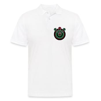 Dartboard Pfeile Logo - Männer Poloshirt - Weiß - Vorne - Kai (181cm)