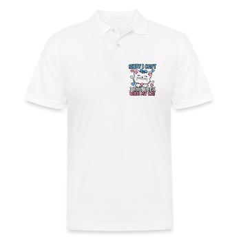 Katzenliebhaber Katzenmama Haustiereltern Kätzchenkunst - Männer Poloshirt - Weiß - Vorne - Kai (181cm)