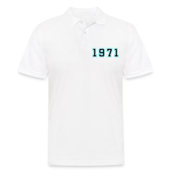 1971 Year Birthday - Men's Polo Shirt - white - Front - Kai (181cm)