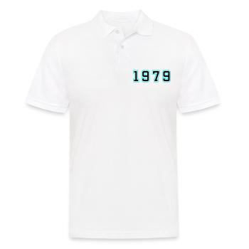 1979 Année Anniversaire - Polo Homme - blanc - Devant - Kai (181cm)