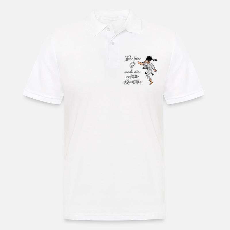 Ich bin 8 - Jungen Karate - Männer Poloshirt - Weiß