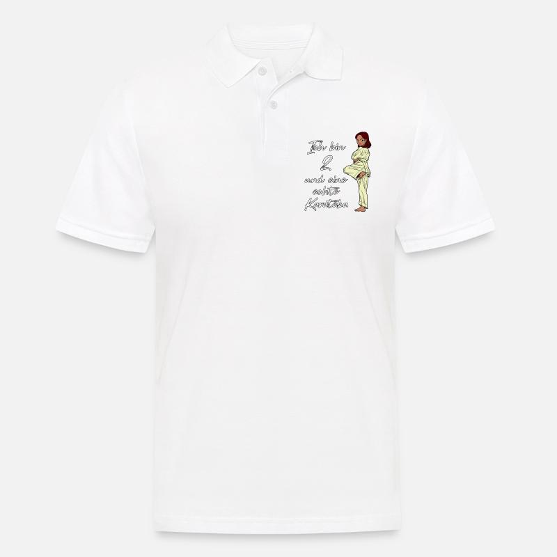 Ich bin 2 - Mädchen Karate - Männer Poloshirt - Weiß