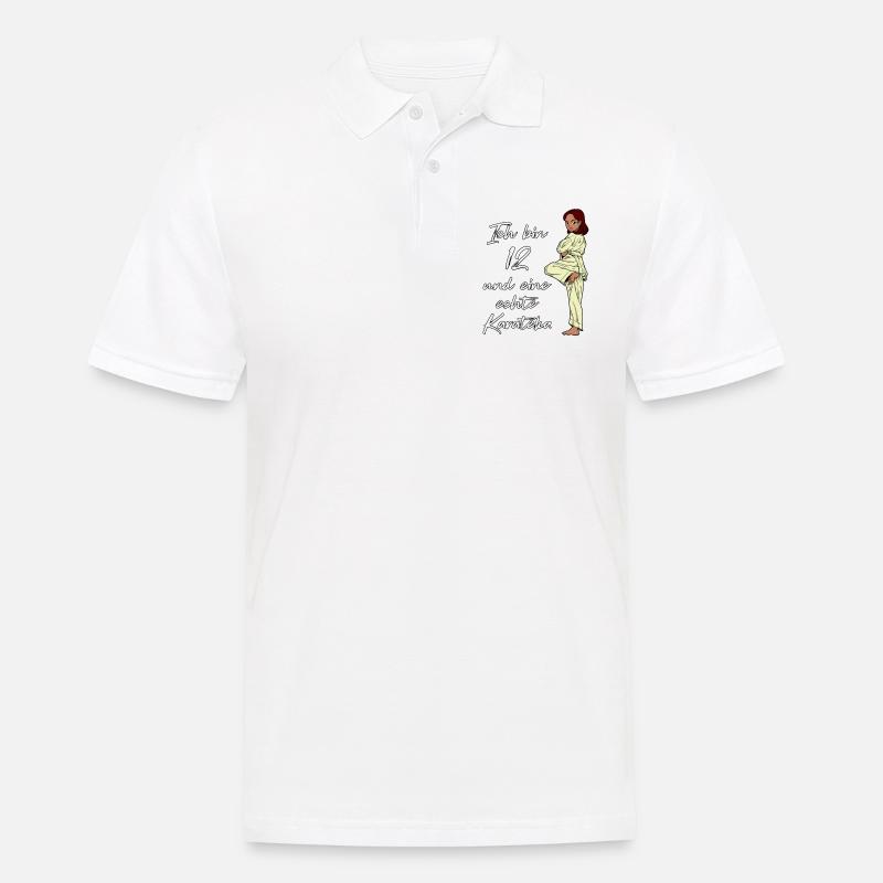 Ich bin 12 - Mädchen Karate - Männer Poloshirt - Weiß