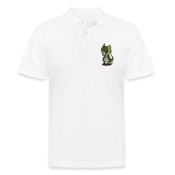 Dessin animé Dilophosaurus - Polo Homme - blanc - Devant - Kai (181cm)