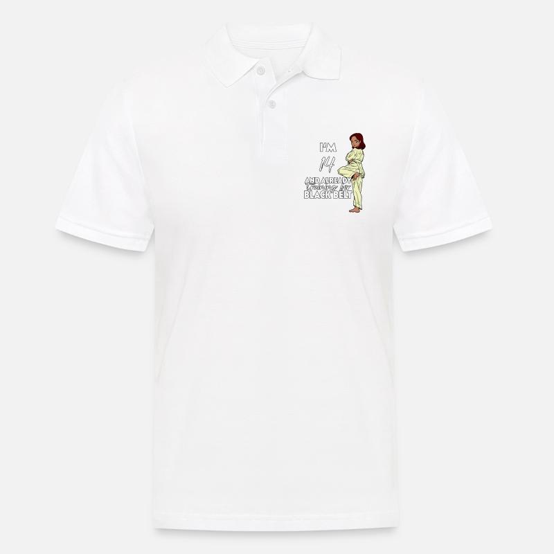 Ich bin 14 - Mädchen Karate - Männer Poloshirt - Weiß
