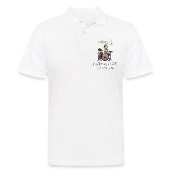 Ich bin 11 - Mädchen Schlagzeuger - Männer Poloshirt - Weiß - Vorne - Kai (181cm)