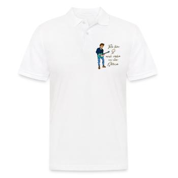 Ich bin 8 - Jungen Gitarrist - Männer Poloshirt - Weiß - Vorne - Kai (181cm)