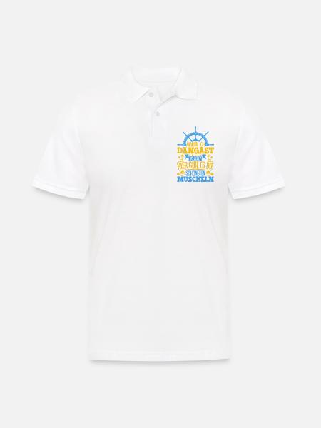 Schöne Muscheln - Warum ich Dangast so liebe - Männer Poloshirt - Weiß