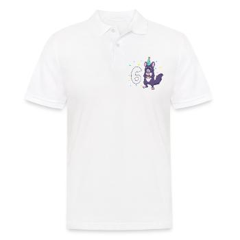 Avec chinchilla - anniversaire des enfants 6 ans - Polo Homme - blanc - Devant - Kai (181cm)