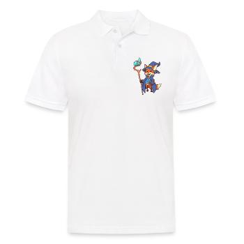 Zauberer Fuchs - Männer Poloshirt - Weiß - Vorne - Kai (181cm)