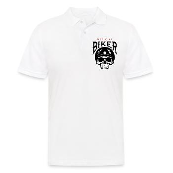 Skeleton Biker - Polo Homme - blanc - Devant - Kai (181cm)