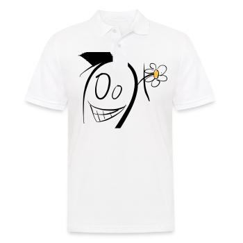 Crazy male - Men's Polo Shirt - white - Front - Kai (181cm)