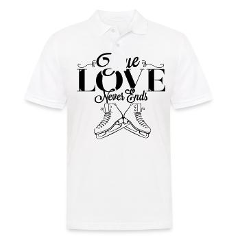 Love Figureskating Wahre Liebe vergeht nie - Männer Poloshirt - Weiß - Vorne - Kai (181cm)