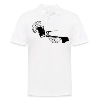 Tequila glas alkohol - Männer Poloshirt - Weiß - Vorne - Kai (181cm)