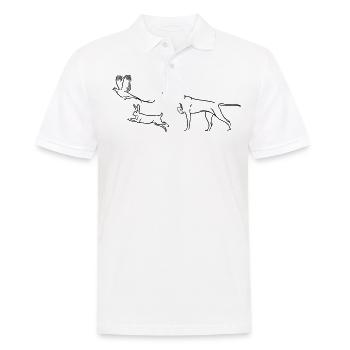 Magyar Vizsla / Weimaraner - Hare - Pheasant - Men's Polo Shirt - white - Front - Kai (181cm)