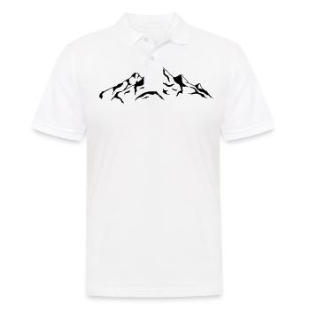 Formulaire 63 montagnes montagnes montagnes randonneur natureman - Polo Homme - blanc - Devant - Kai (181cm)