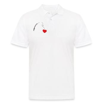 I throw out my fishing rod for love 1 - Men's Polo Shirt - white - Front - Kai (181cm)