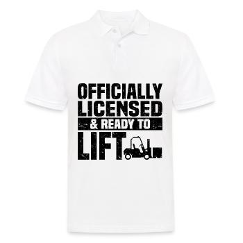 Forklift - Men's Polo Shirt - white - Front - Kai (181cm)