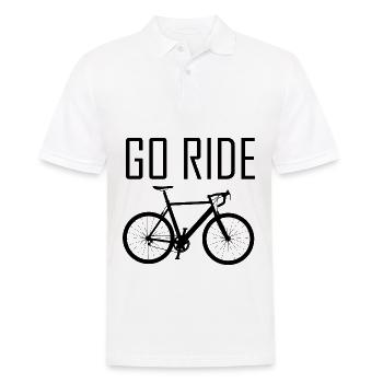 Go to ride Bicycle Bike Quotes Bike Sayings - Men's Polo Shirt - white - Front - Kai (181cm)