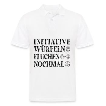 Rollenspiel D20 Würfel Spielleiter - Männer Poloshirt - Weiß - Vorne - Kai (181cm)