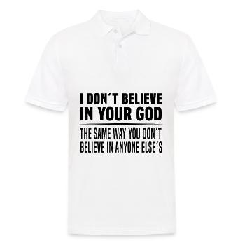 Atheismus - Männer Poloshirt - Weiß - Vorne - Kai (181cm)