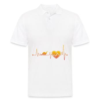 Battement de cœur de dinosaure - Polo Homme - blanc - Devant - Kai (181cm)