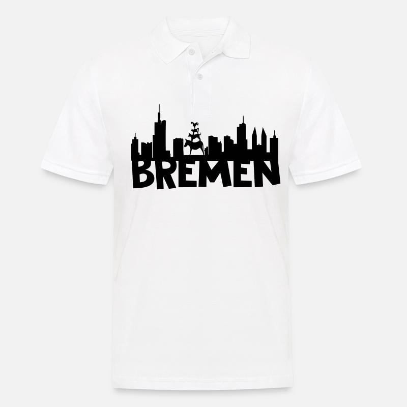 Bremen Skyline - Männer Poloshirt - Weiß
