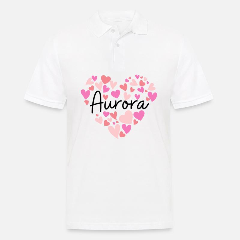 Ich liebe Aurora - Männer Poloshirt - Weiß