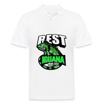 Iguana Mama - Men's Polo Shirt - white - Front - Kai (181cm)
