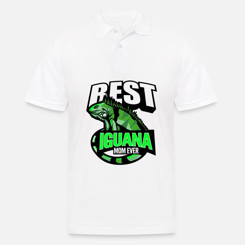 Leguan Mama - Männer Poloshirt - Weiß