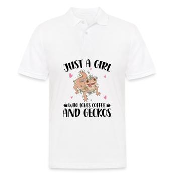 Gecko Liebhaber Geschenkideen | Haustiere Geckos - Männer Poloshirt - Weiß - Vorne - Kai (181cm)