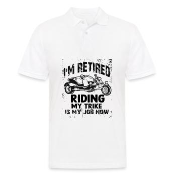 Idées cadeaux Triker | Trike Moto à trois roues - Polo Homme - blanc - Devant - Kai (181cm)