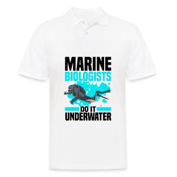 Meeresbiologe - Männer Poloshirt - Weiß - Vorne - Kai (181cm)