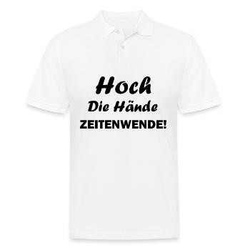 Hoch die Hände Zeitenwende - Männer Poloshirt - Weiß - Vorne - Kai (181cm)
