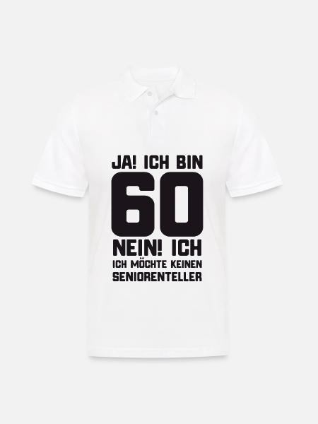 60. Geburtstag lustiger Spruch zum sechzigsten - Männer Poloshirt - Weiß