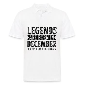 Legends were Born in December geboren im Dezember - Men's Polo Shirt - white - Front - Kai (181cm)