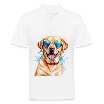 Lunettes de soleil Labrador Retriever Dog Design Print - Polo Homme - blanc - Devant - Kai (181cm)