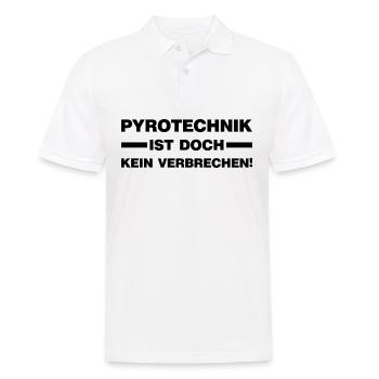 Pyrotechnik ist doch kein Verbrechen Feuerwerk - Männer Poloshirt - Weiß - Vorne - Kai (181cm)