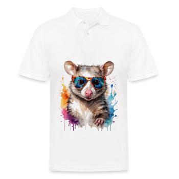 Lunettes de soleil Opossum Imprimé de design animalier coloré - Polo Homme - blanc - Devant - Kai (181cm)