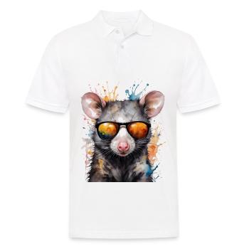 Lunettes de soleil Opossum Imprimé de design animalier coloré - Polo Homme - blanc - Devant - Kai (181cm)