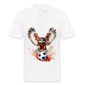Turul Football Colorful Hungary Animal Design Print - Men's Polo Shirt - white - Front - Kai (181cm)