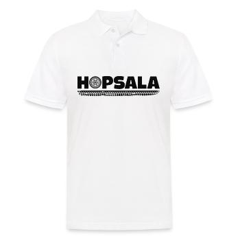 A Funny Car Tire Saying Hopsala - Men's Polo Shirt - white - Front - Kai (181cm)